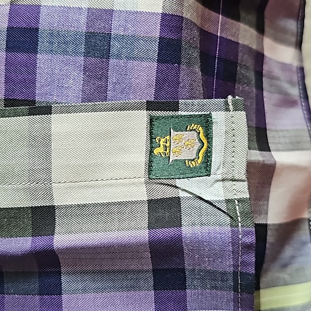 Robert Talbott Men's Plaid Button Down Shirt - image 6